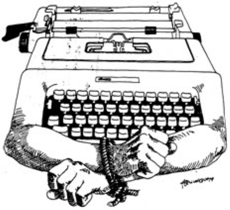 máquina de escrever censurada